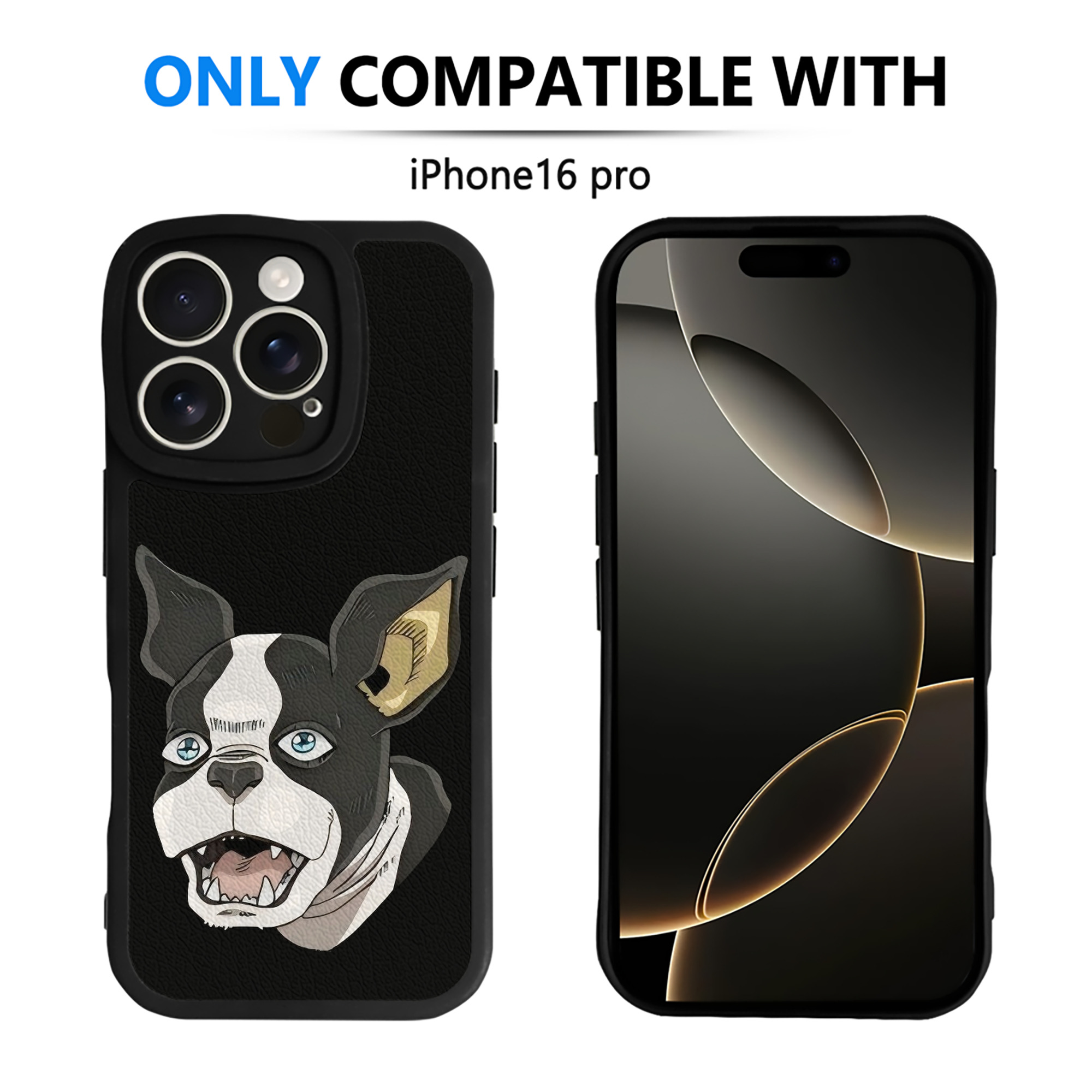 （画像用） ジョジョの奇妙な冒険 イギー JoJo's Bizarre Adventure Iggy 【iPhone 16シリーズ対応】シリコンスマホケース（レザー調） 材質：シリコン
